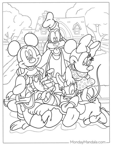 mickey mouse and friends colouring pages